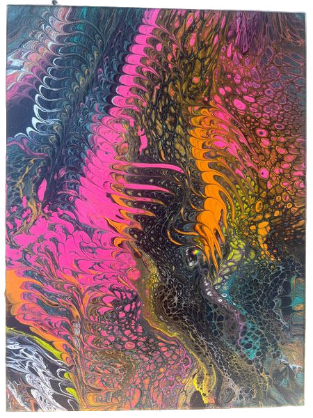 12x16" Laced Swirls Original Acrylic Painting