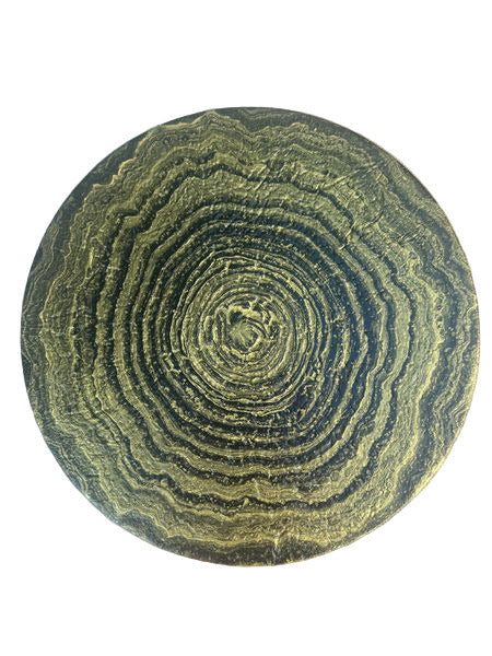 12" Black & Gold Flow Original Acrylic Painting