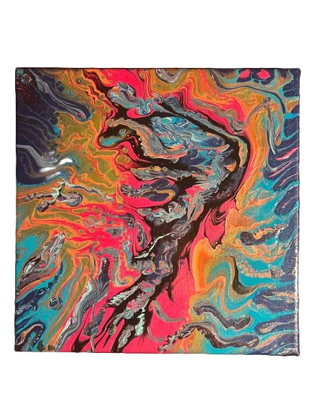 8 - 11x11" Sea Vibes Original Acrylic Painting