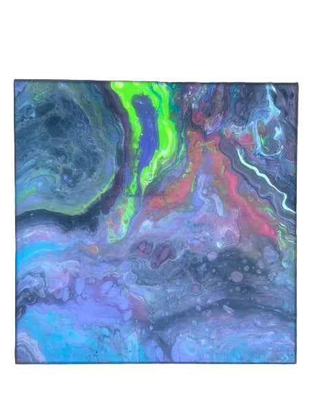 14x14" 281 - A River of Neon Original Acrylic Painting