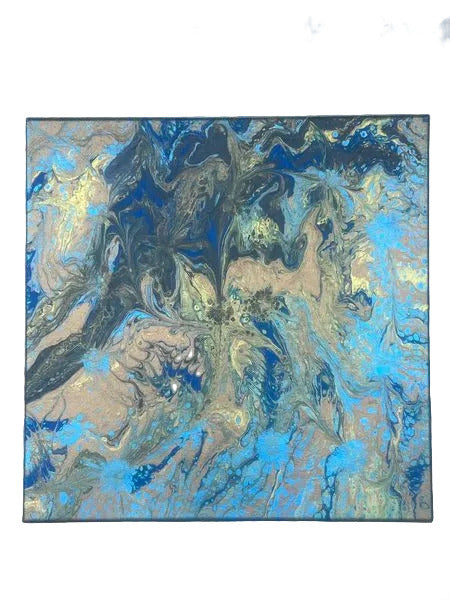 14x14" 274 - Metallic Dusk Original Acrylic Painting