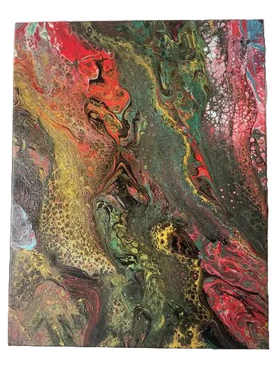 14x18" 291 - Golden Webbing Original Acrylic Painting